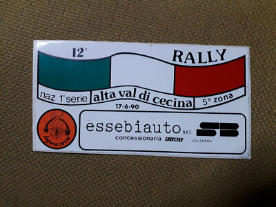 Adhésif 18° Rally Alta Val Di Cecina 1996 Sticker Autocollant Original