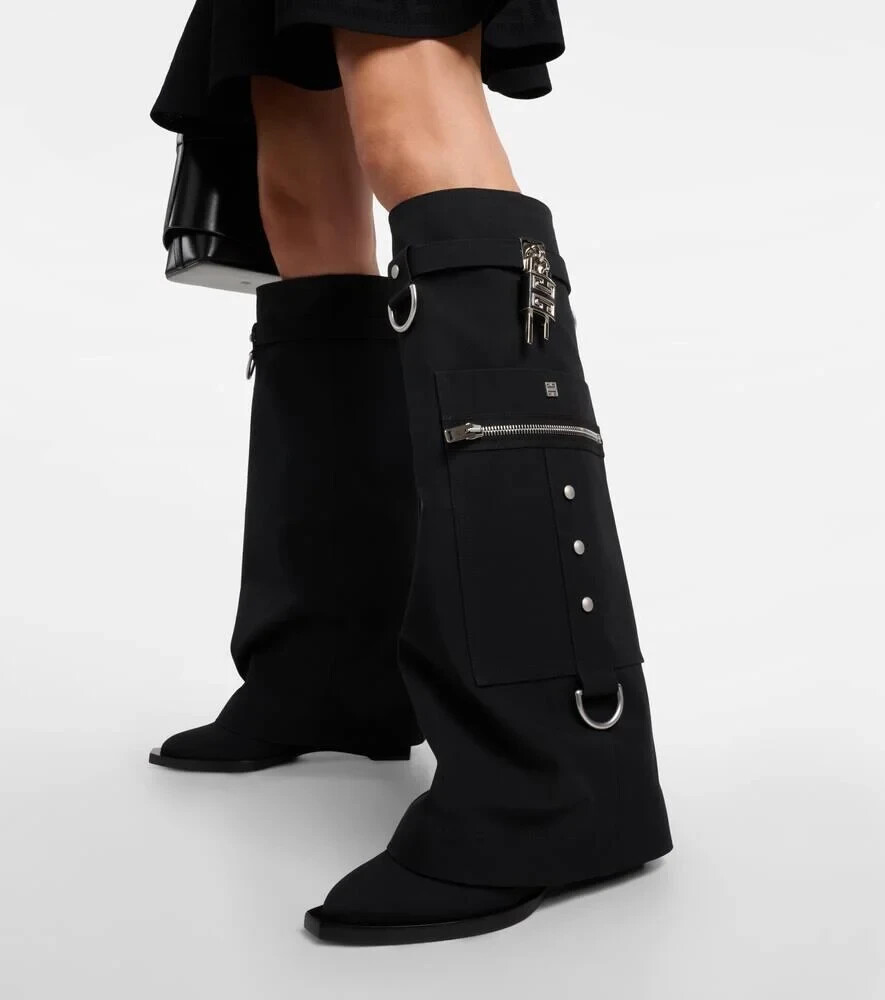 NEW NIB $2750 GIVENCHY Shark Lock pocket shaft cowboy boots