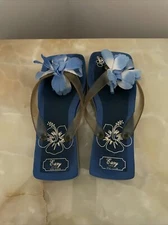 Easy USA Flip Flops Blue size S/M