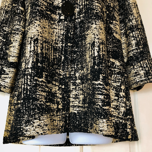 NWOT JM Collection Gold Metallic Print Jacket - Picture 4 of 15