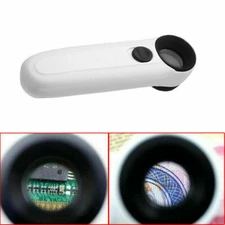40X Magnifier Magnifying Eye Jewelry Glass Jeweler Loupe 2 M1J0 N8X1 LED w X6Q8