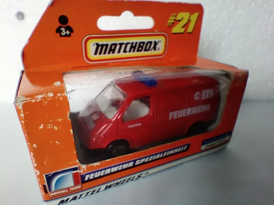 Matchbox Ford Transit 112 Feuerwehr MB21 1999, in scatola sigillata - Immagine 4 di 4