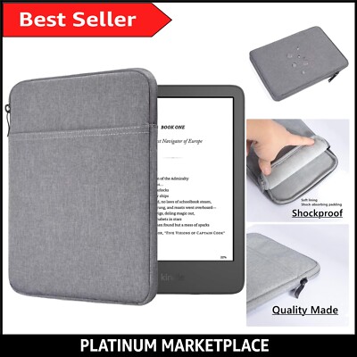 Slim Hellgrau Hülle für 2024 Amazon Paperwhite & alle 6-7 Zoll E-Reader