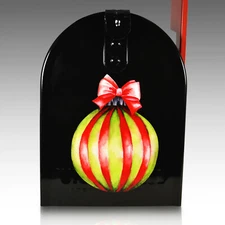 Mailbox Magnet (Partial Cover) Christmas Bulb for door of Mail Box Red & Green