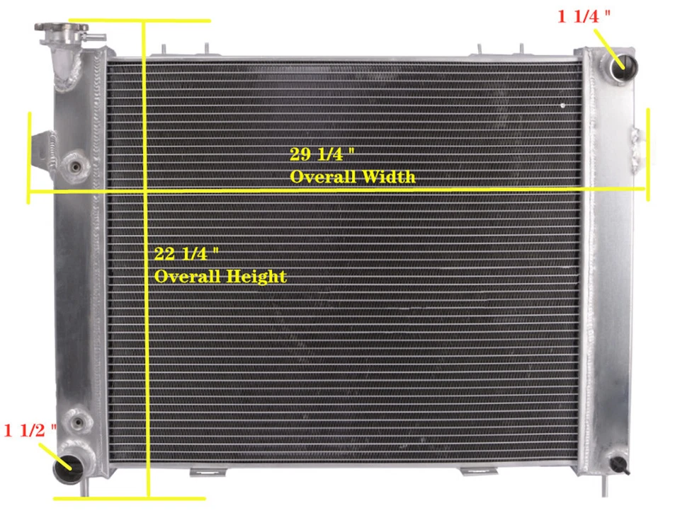 Aluminum Radiator For Jeep Grand Cherokee 4.0L L6 (AT) 1993-1998 1994 1995 1996 - Изображение 3 из 4