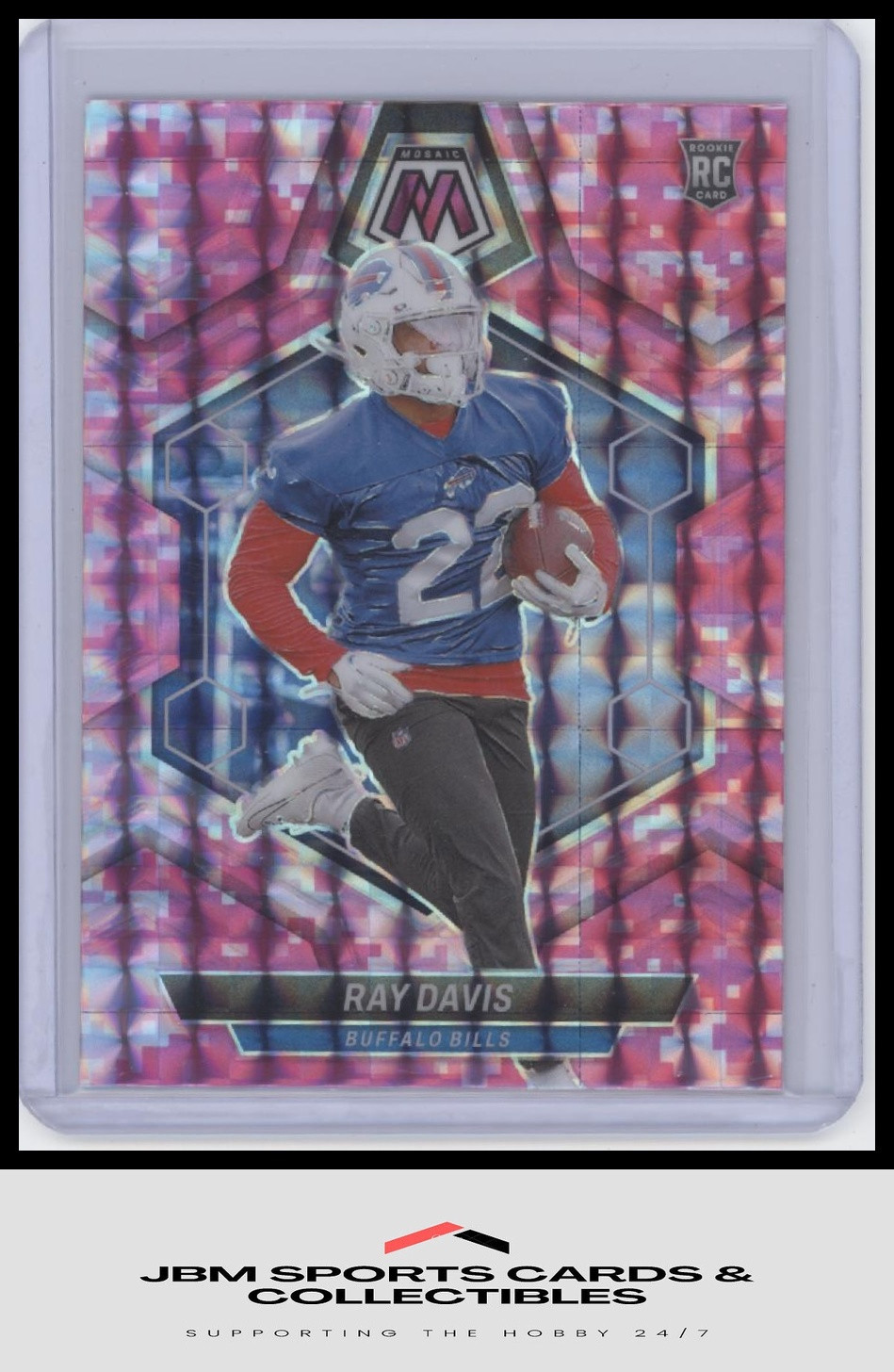 2024 Panini Mosaic #387 Ray Davis Mosaic Camo Pink
