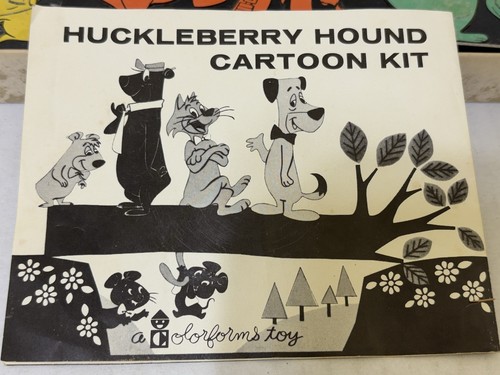 Vintage 1960 Colorforms HUCKLEBERRY HOUND Cartoon Kit with Yogi Bear more - Picture 5 of 9
