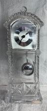CRYSTAL LEGENDS 24% Lead Crystal Grandfather Clock By Godinger 10” Tall  (G)