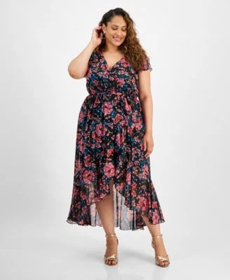 City Studios Plus Size Floral Print Flutter 797130015140 2X RT $99.0