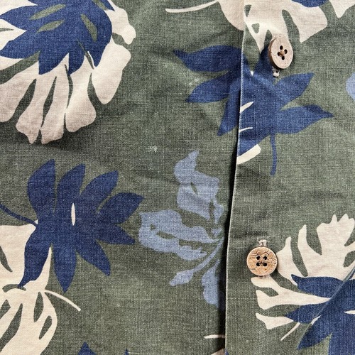 VINTAGE Abercrombie And Fitch THE BIG SHIRT Mens XL Brown Blue Hawaiian 90s - Picture 9 of 12