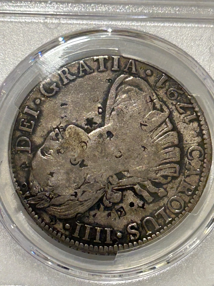 1791 Mo FM Mexico Silver 8 Reales PCGS VF Details Chop Marks - Image 3 of 4