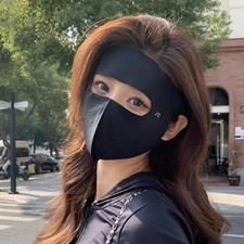 Summer Ice Silk Sunshade Mask Outdoor Sports Anti Pollen Traceless Facial Gini F