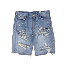 Women  s Free People blue distressed denim shorts size 29