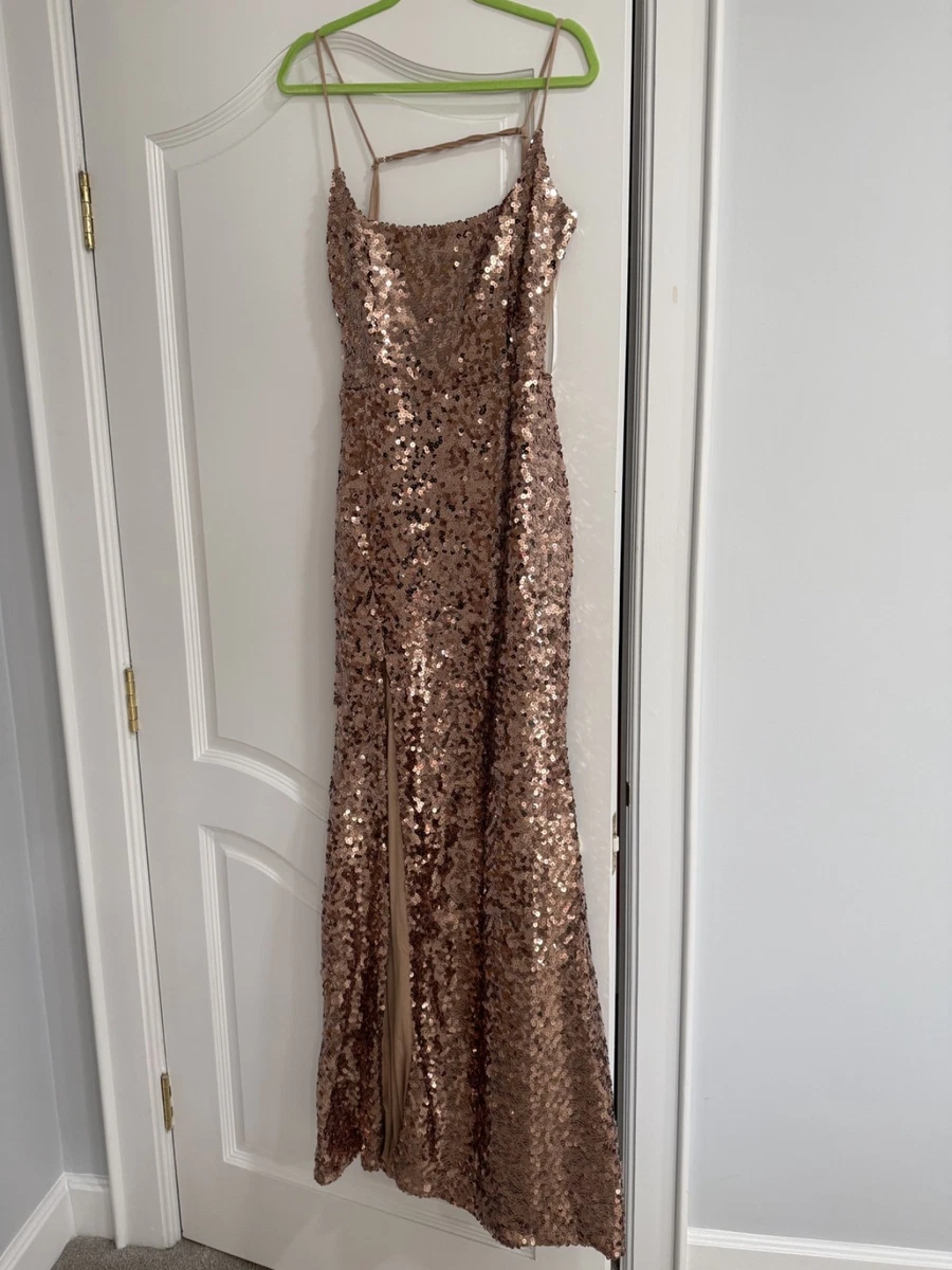 Gold Dresses for Women with Sequins Maxi Dresses for sale | eBay