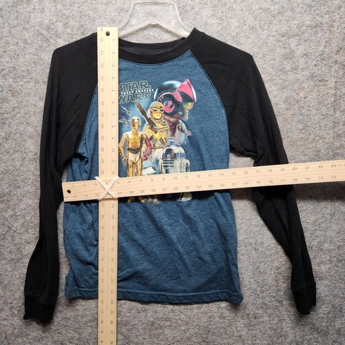 Star Wars Kid's Blue Black The Muppets Raglan Sleeve Graphic T-Shirt Size XL - Picture 7 of 7