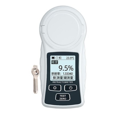 0-32% Battery Powered Digital Refractometer Featuring Backlight Screen for Sugar