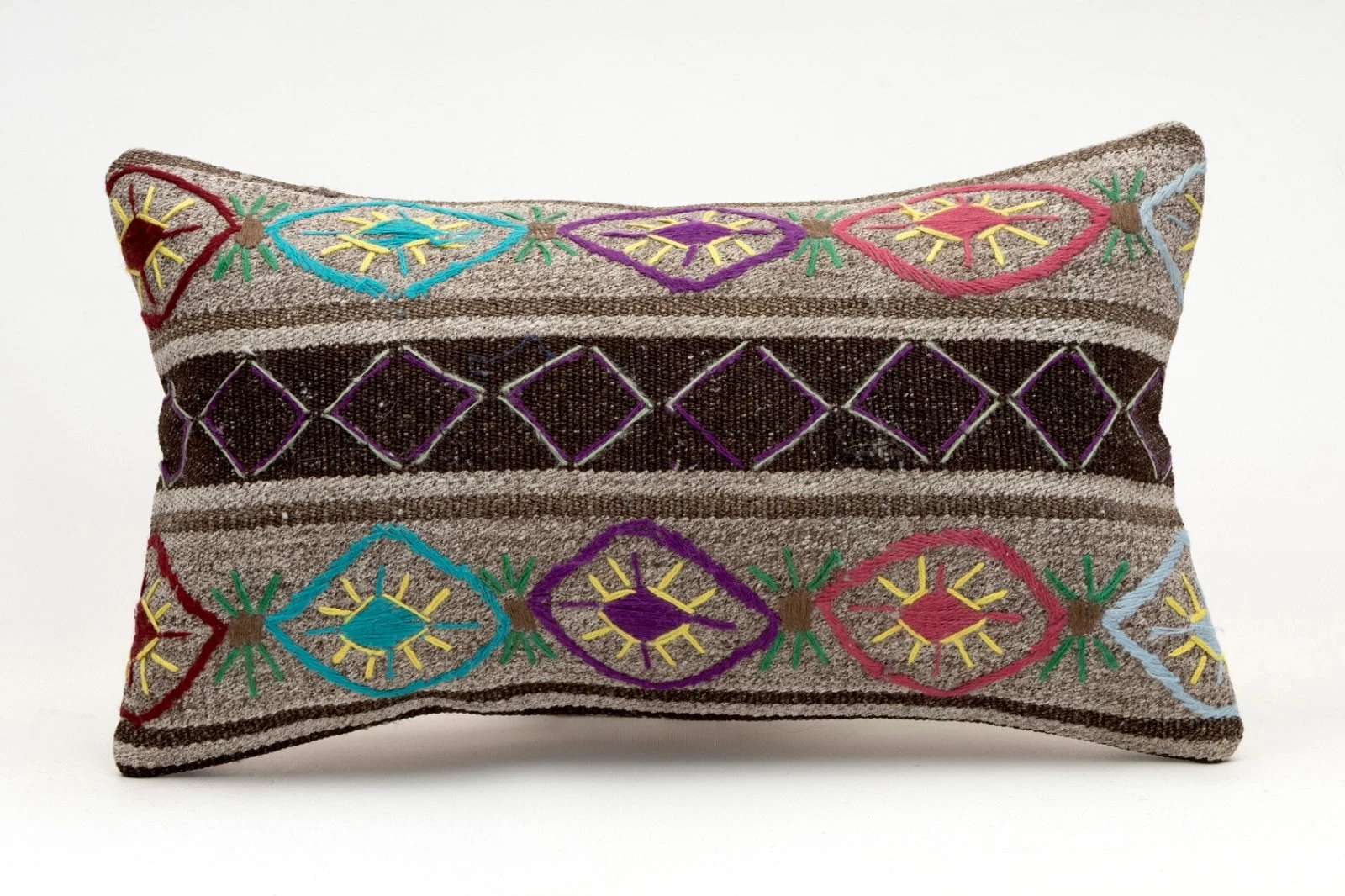 Decorative Pillow Cover, 12x20 in, Turkish Kilim Cushion, Boho Sofa Throw Pillow
Opens in a new wind