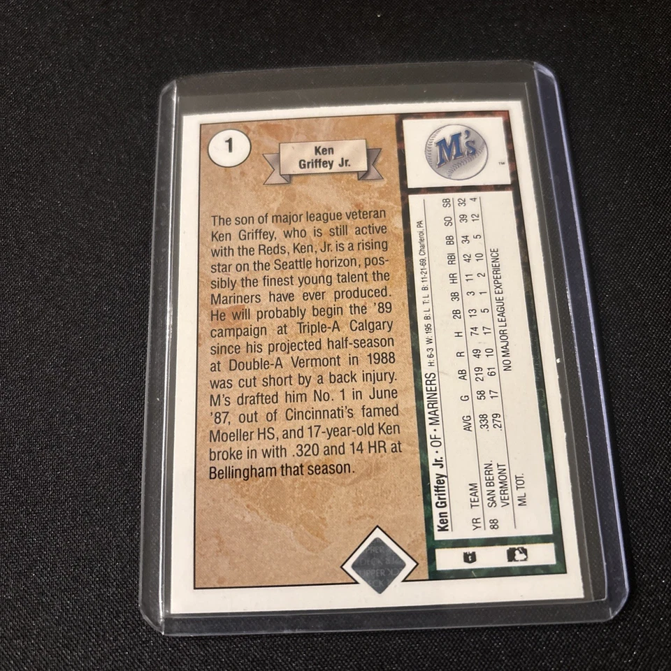 Upper Deck 1989 - Ken Griffey Jr #1 (RC) Foto 2 de 3