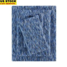 Ultra Soft Jersey Knit Bed Sheet Set 4PC Breathable Cozy Fitted Flat Pillowcases