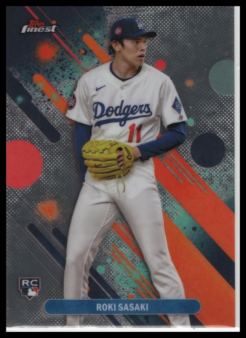2025 Topps Finest Roki Sasaki Rookie #40 Los Angeles Dodgers