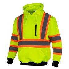 VENDACE High Visibility Hoodie for Men ANSI Class 3 Reflective Safety Hi Vis ...