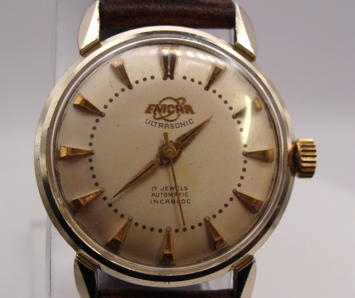 Enicar Seapearl ultrasonic 17j Brevet 98243 vintage Swiss watch
