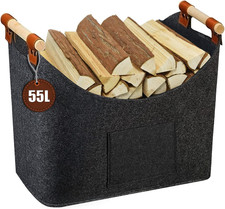 Holzkorb Für Kaminholz XXL, Extra Großer Brennholzkorb, Einkaufskorb Aus Filz, M