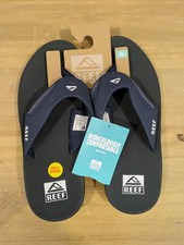Reef Fanning Men's Flip Flops Sandals Bottle Opener Blue Size 9
