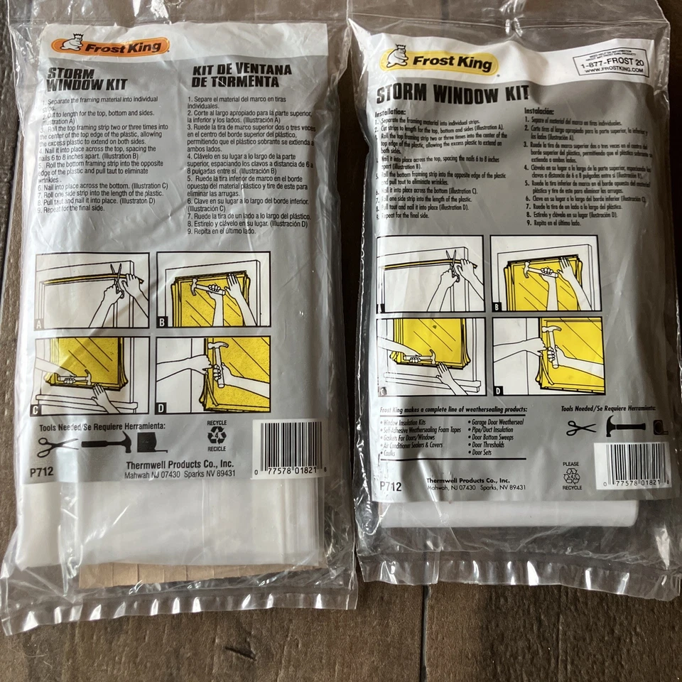 Frost King Storm Window P712H Clear Polyethylene Kit  3' x 6' 2 Packs 4 Total - Image 4 of 4