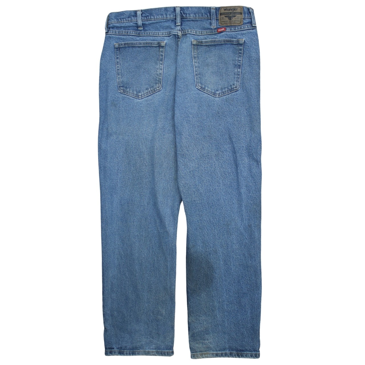 Wrangler Mens Jeans Light Blue Relaxed Straight Leg Stretch Denim Comfort L