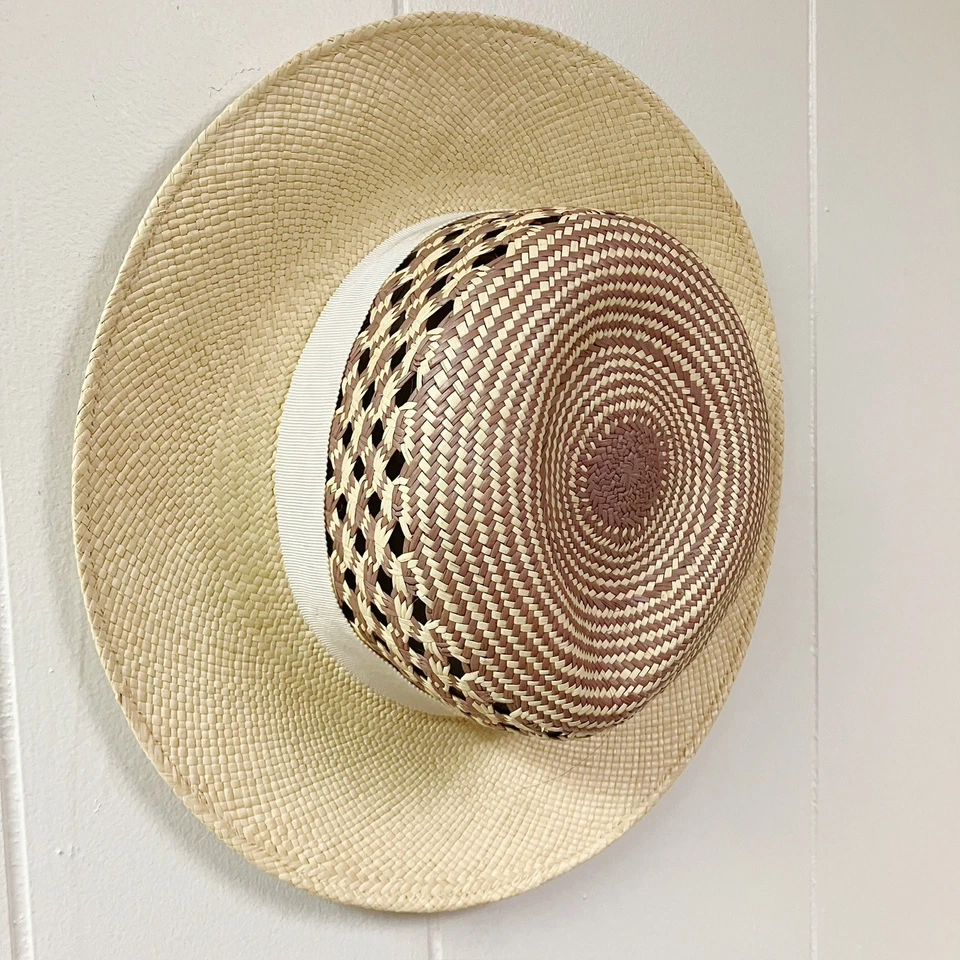 NUEVO HELEN KAMINSKI Mujer Genuino Sombrero de Panamá OS Australia Toquilla Palm RTL $200 Foto 2 de 4