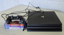 Sony Playstation 4 PS4 Pro 1TB Console CUH-7215B w/ Cords  3 Games Red Dead