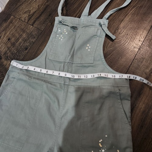 Aerie Work & Play Paint Splatter Twill Overall Salbeigrün Damen Small Boho - Bild 7 von 10