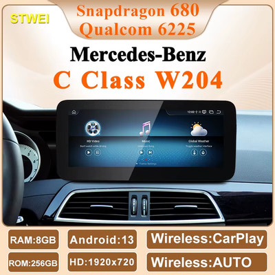 New Qulacomm 680 Snapdragon680 Android13 Wireless AUTOFor Mercedes Benz C Class 