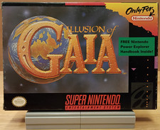 SNES Illusion of Gaia 1994 Super Nintendo RPG Cartridge Box Manual Map Very Good