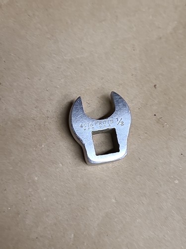 PROTO Tools USA J4916CF 1/2" SAE Chrome Open-End Crowfoot Wrench, 3/8" Drive - Picture 5 of 7