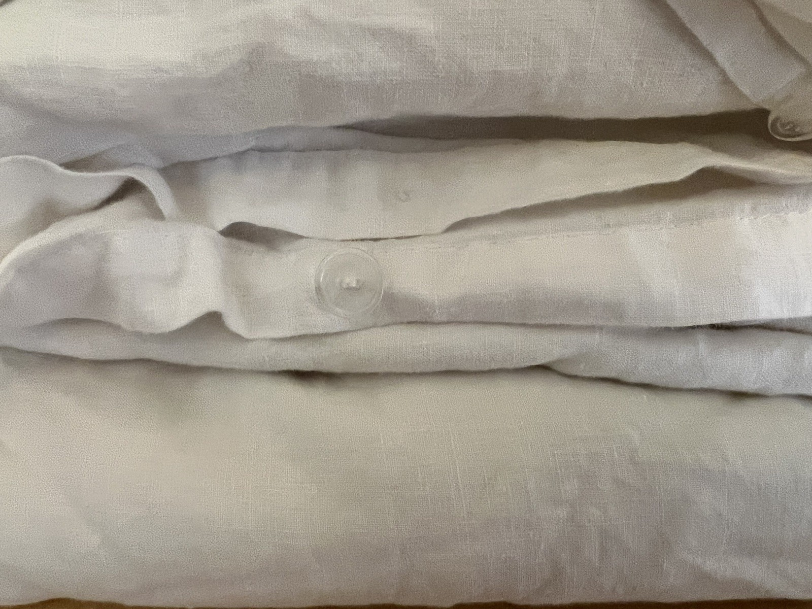 Simple Opulence Size FULL White 100% Linen Duvet Cover