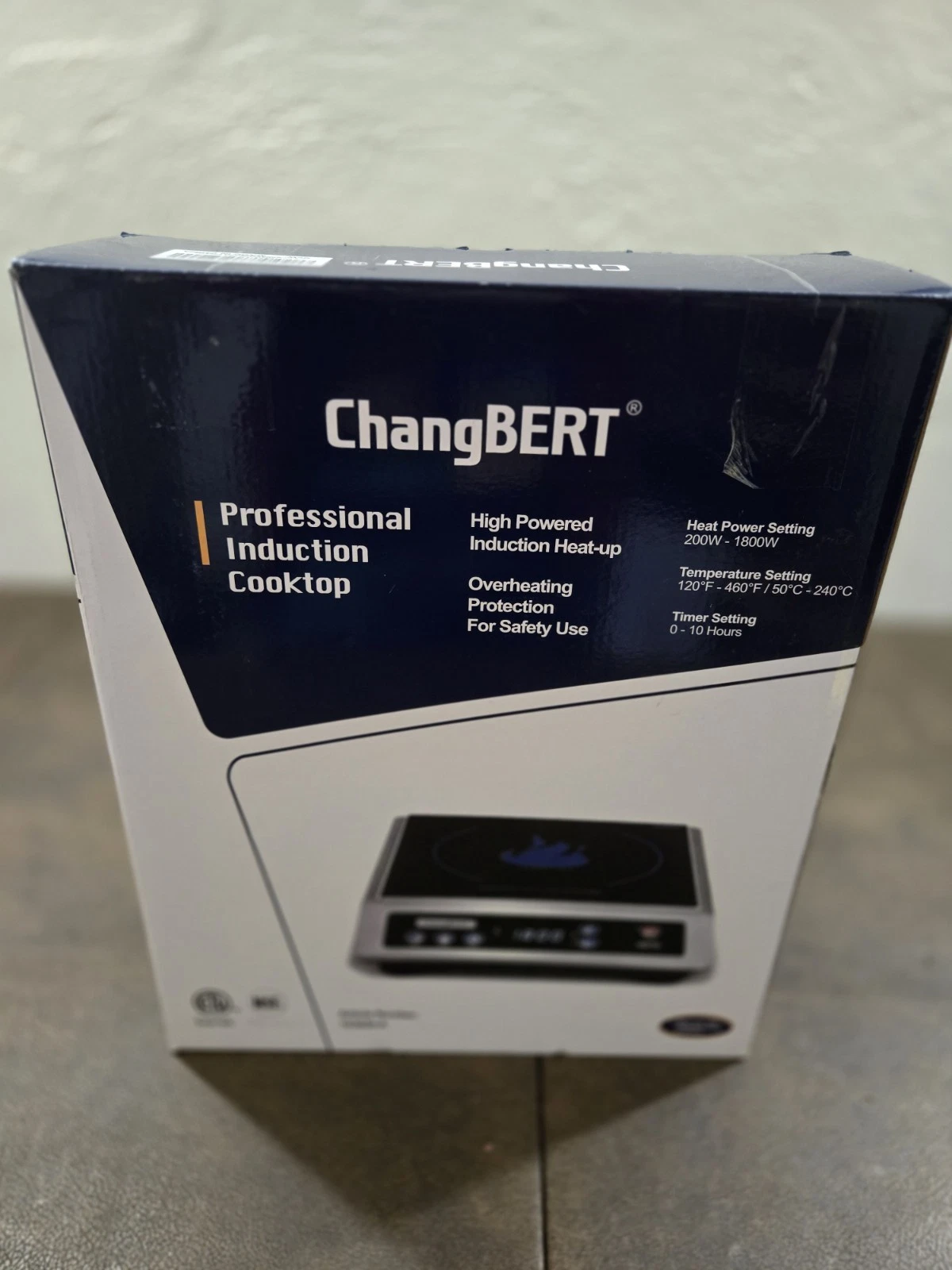 ChangBERT Commercial Induction Cooktop Portable Burner 1800W 120V 103020-A