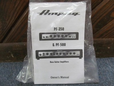 Ampeg PF-350 / PF-500 Bass Guitar Amplifier Owner's Manual