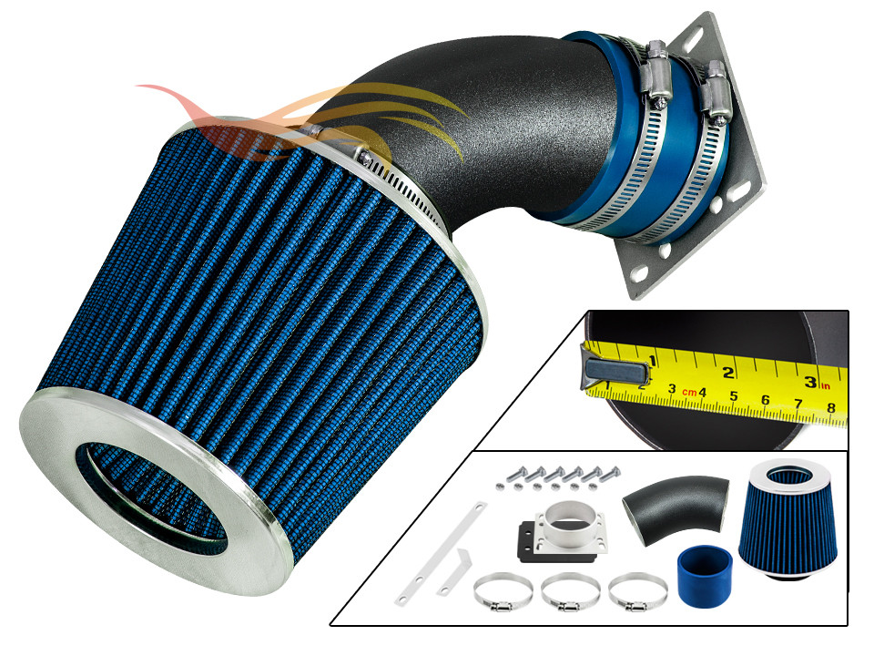 BCP RW BLUE For 98-01 Ford Ranger Mazda B3000 3.0L V6 Ram Air Intake Kit+Filter