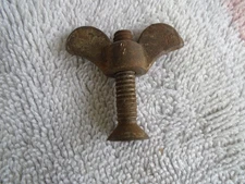 VINTAGE 1920's LUDWIG & LUDWIG ORIGINAL BASS PEDAL HOOP CLAM WING NUT w BOLT-VG!