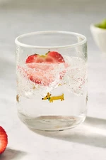 Anthropologie Dog Icon Juice Glass Dachshund Weenie Doxen