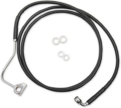 #ad Drag Specialties 1741 4508 Extended Stainless Steel Front Brake Line Kit Black $90.62