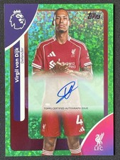 Virgil van Dijk 2025-26 Topps Premier League Green Mini-Diamond Auto /99 #AC-VVD
