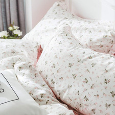 100 Cotton Floral Print Pillowcases Set 2Pcs, 20'' by 26'' Boys Girls Kids Quee