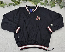 VTG Starter Phoenix Arizona Coyotes NHL Black Pullover Windbreaker Size M
