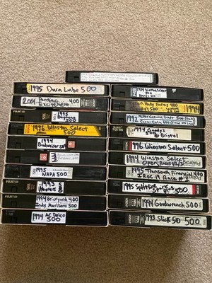 NASCAR STOCK CAR RACE VHS 1992 1993 1994 1995 1996 2001 TV BROADCASTS DAYTONA