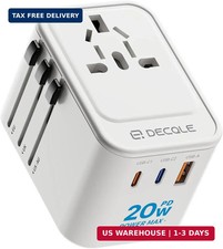 Universal Travel Adapter, International Travel Plug Adapter with 2 USB-C PD 20W