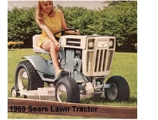 1969 Sears  Vintage  Lawn Tractor  Novelty  Refrigerator / Tool Box  Magnet