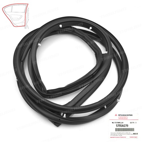 Set 4 Door Rubber Seal Weatherstrip For Mitsubishi Attrage 4Dr 2013 - 2023 - Picture 8 of 10